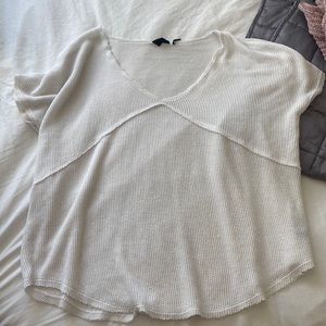 White urban knit short sleeve